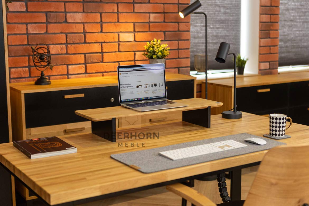 Bureau avec plateau en chêne Loft Office