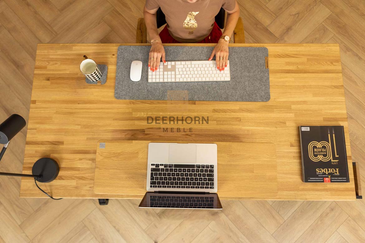 Bureau avec plateau en chêne Loft Office
