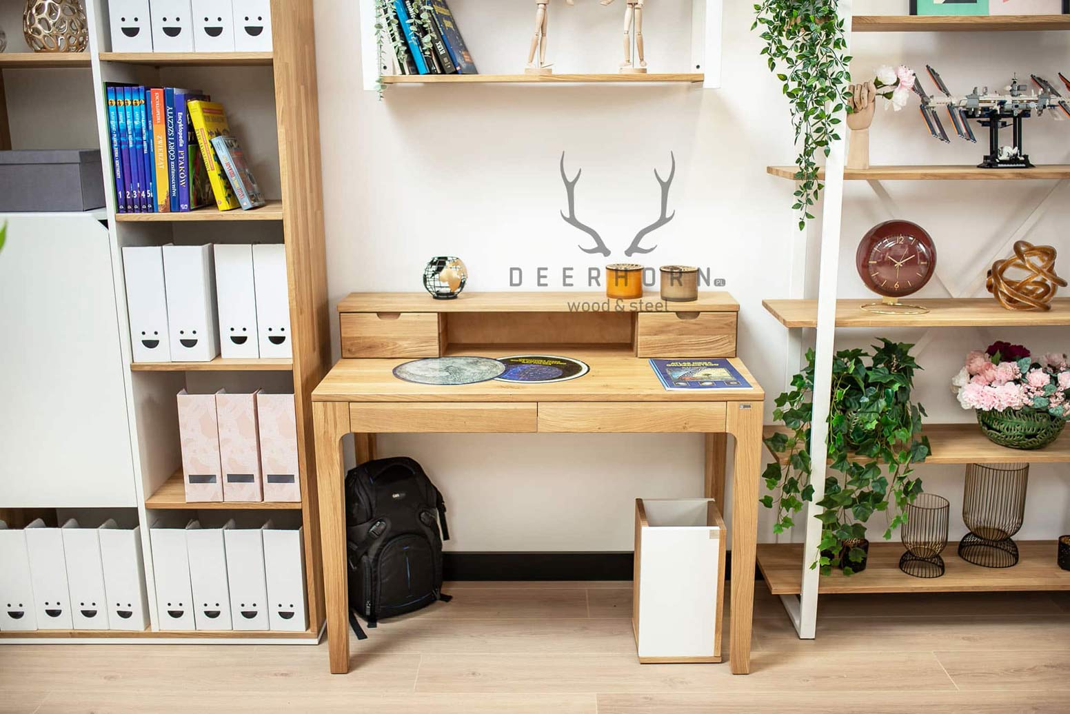 Bureau en bois, secrétaire, coiffeuse Dione plus
