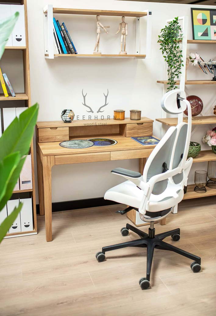 Bureau en bois, secrétaire, coiffeuse Dione plus