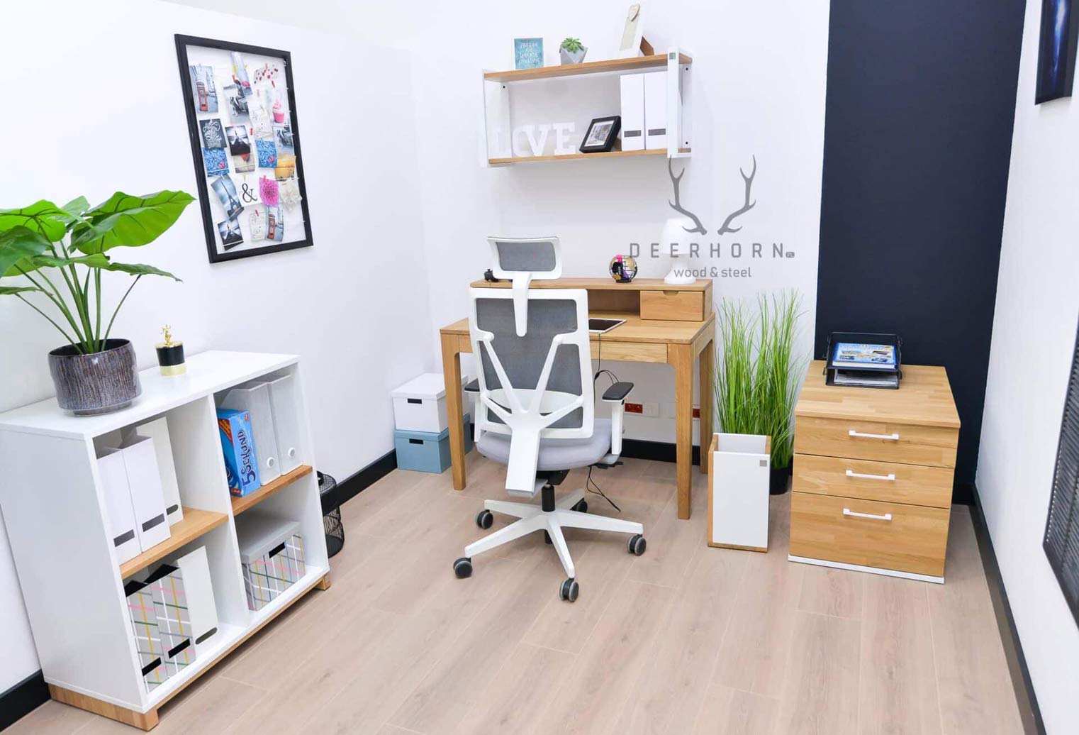 Bureau en bois, secrétaire, coiffeuse Dione plus