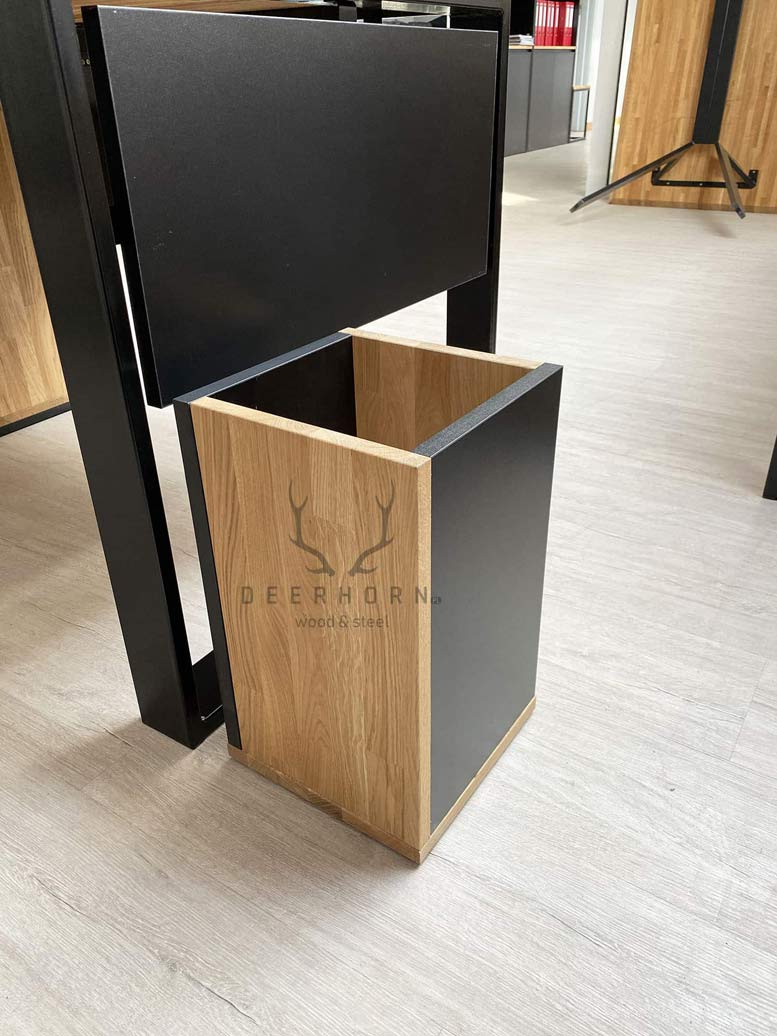 Bureau avec plateau en bois "loft office plus" court