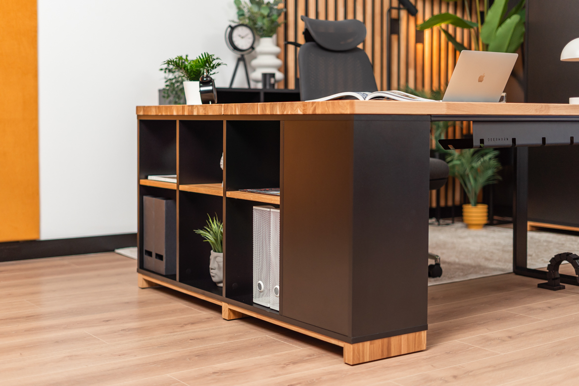 Bureau d'angle pour bureau et cabinet d'avocat loft en bois