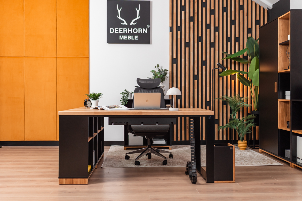 Bureau d'angle pour bureau et cabinet d'avocat loft en bois