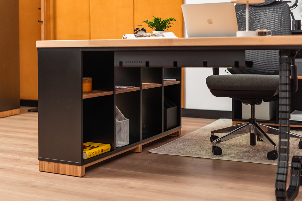 Bureau d'angle pour bureau et cabinet d'avocat loft en bois