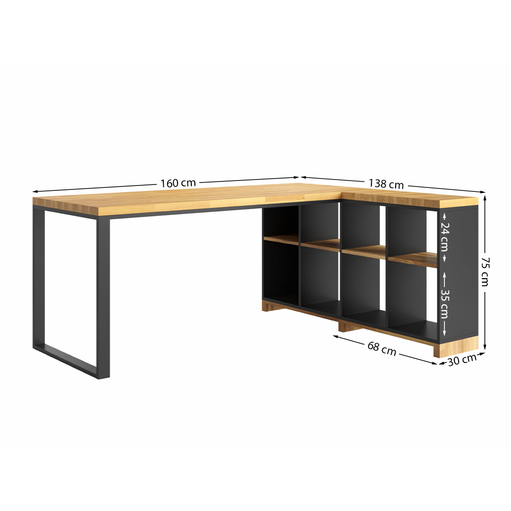 Bureau d'angle pour bureau et cabinet d'avocat loft en bois