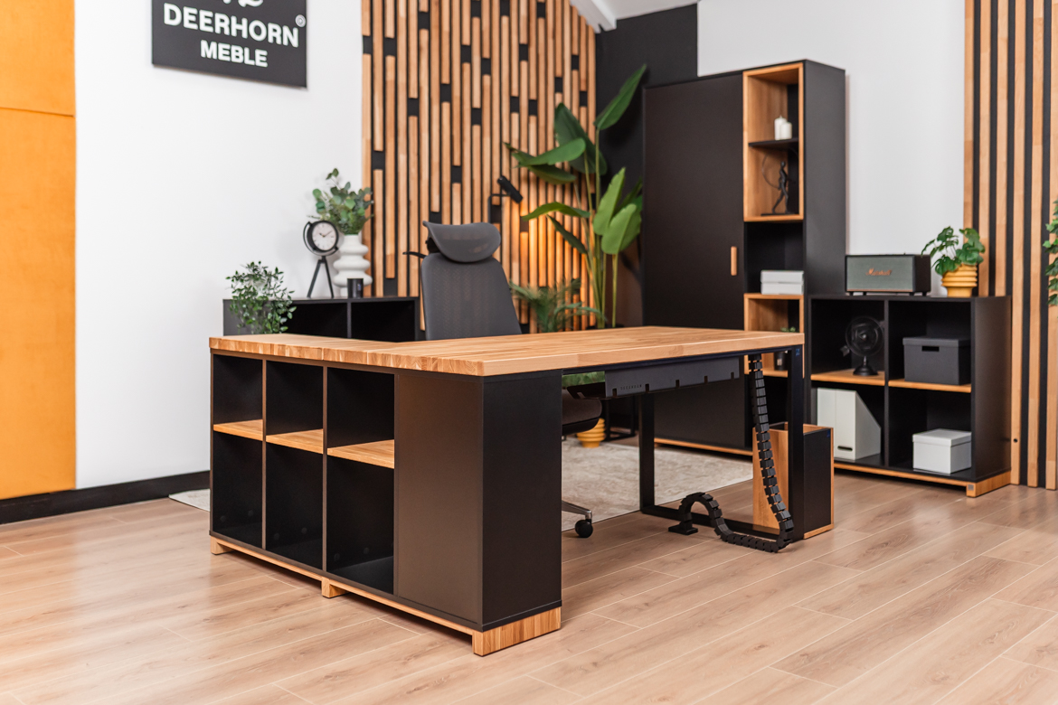 Bureau d'angle pour bureau et cabinet d'avocat loft en bois