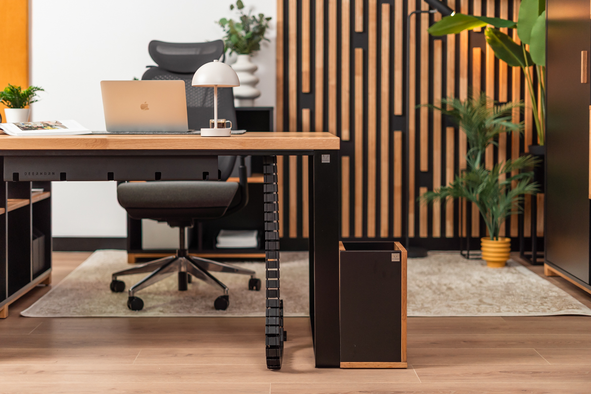 Bureau d'angle pour bureau et cabinet d'avocat loft en bois