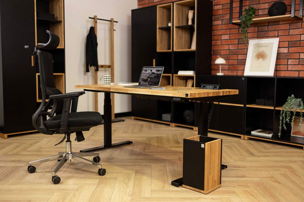 Corbeille à papier en bois pour le bureau