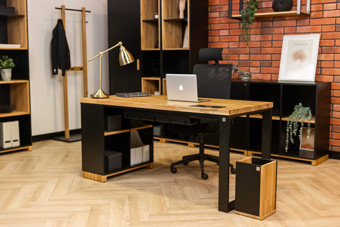 Corbeille à papier en bois pour le bureau