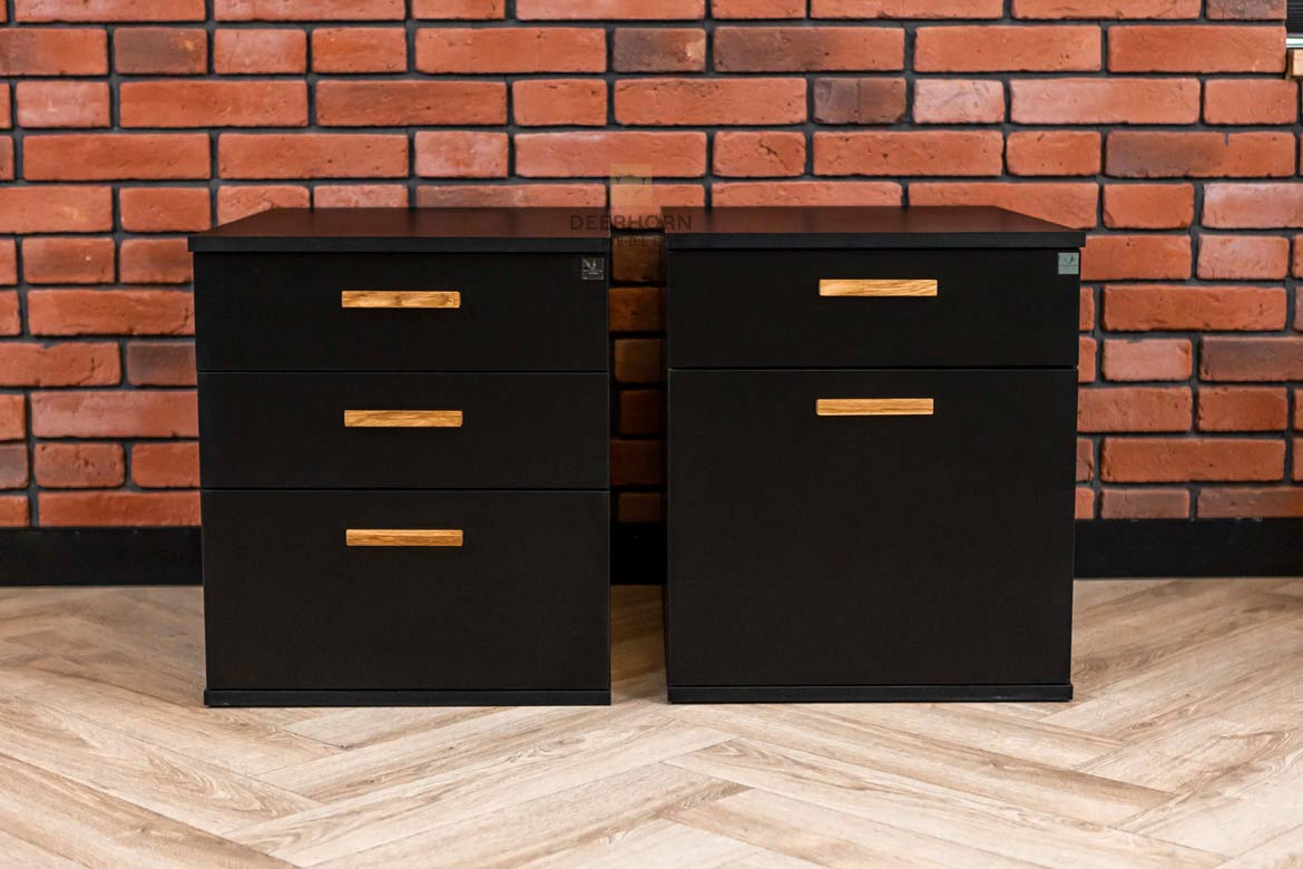 Conteneur mobile noir avec tiroirs Loft Office