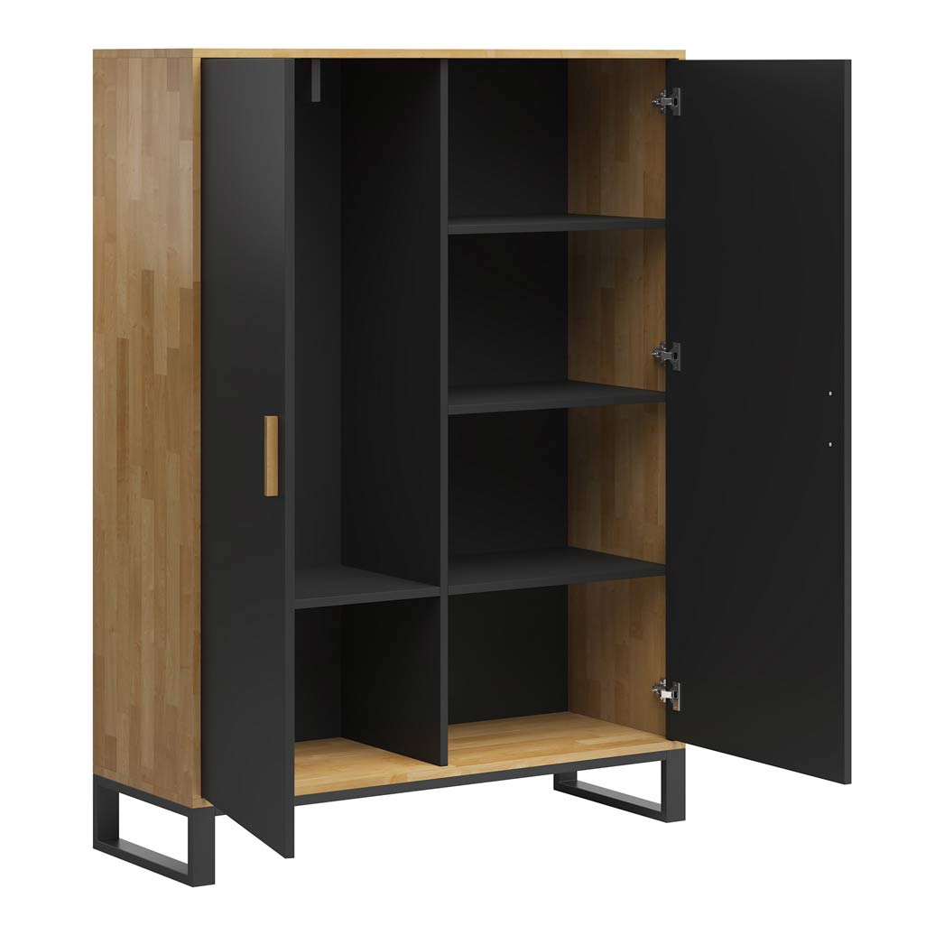 Armoire de bureau pour vêtements et classeurs. Largeur 118cm