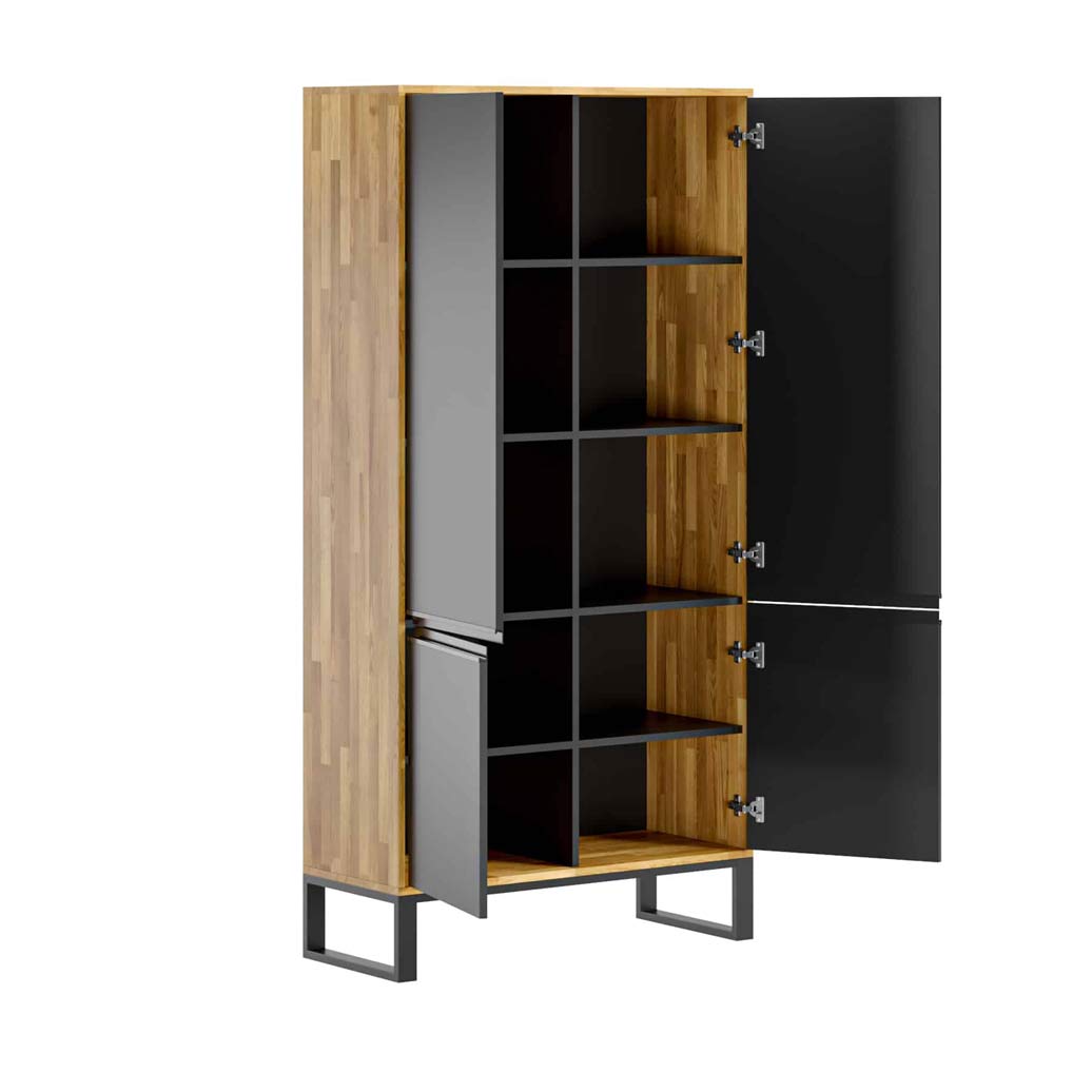 Armoire de bureau, armoire noire de la collection loft office plus