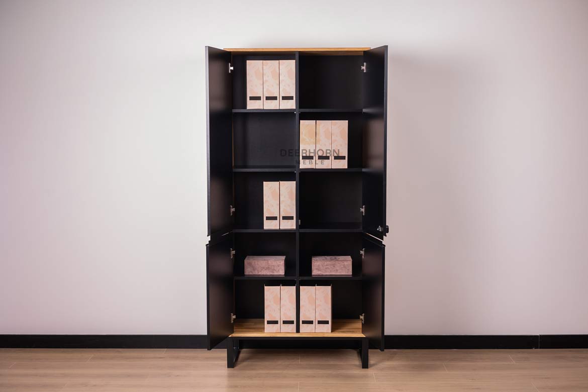 Armoire de bureau, armoire noire de la collection loft office plus