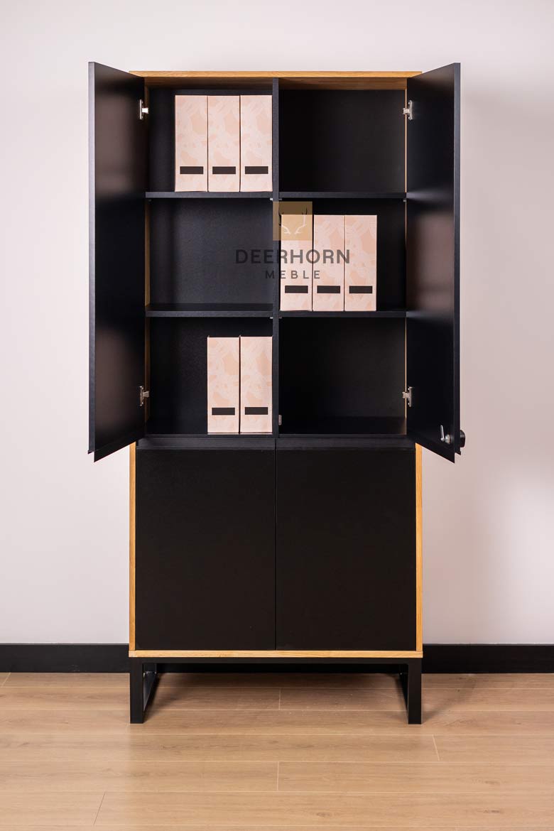 Armoire de bureau, armoire noire de la collection loft office plus