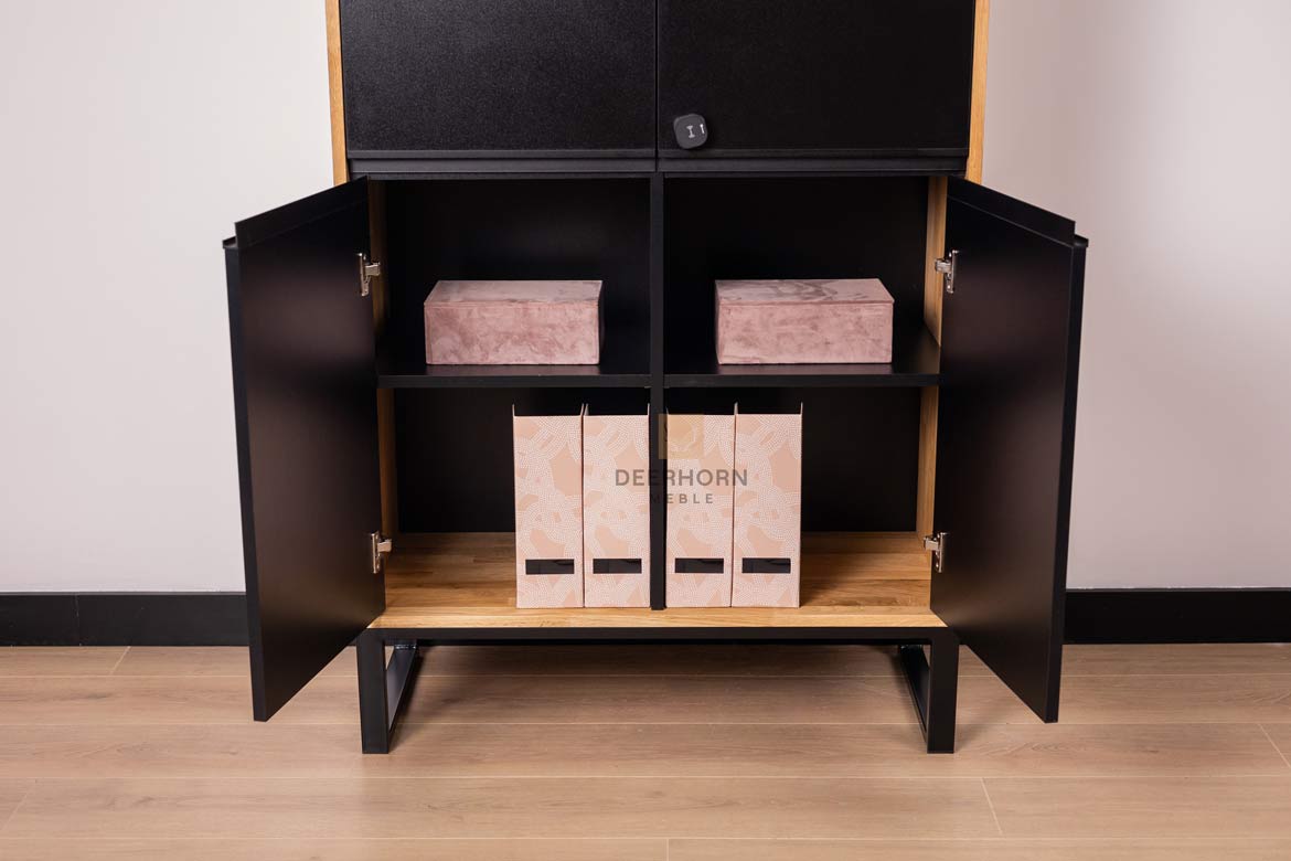 Armoire de bureau, armoire noire de la collection loft office plus