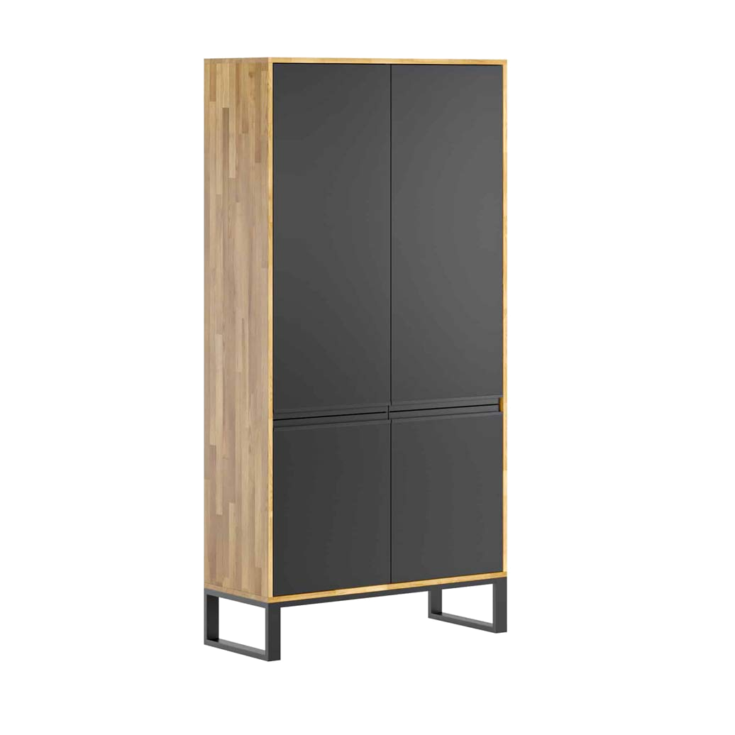 Armoire de bureau, armoire noire de la collection loft office plus