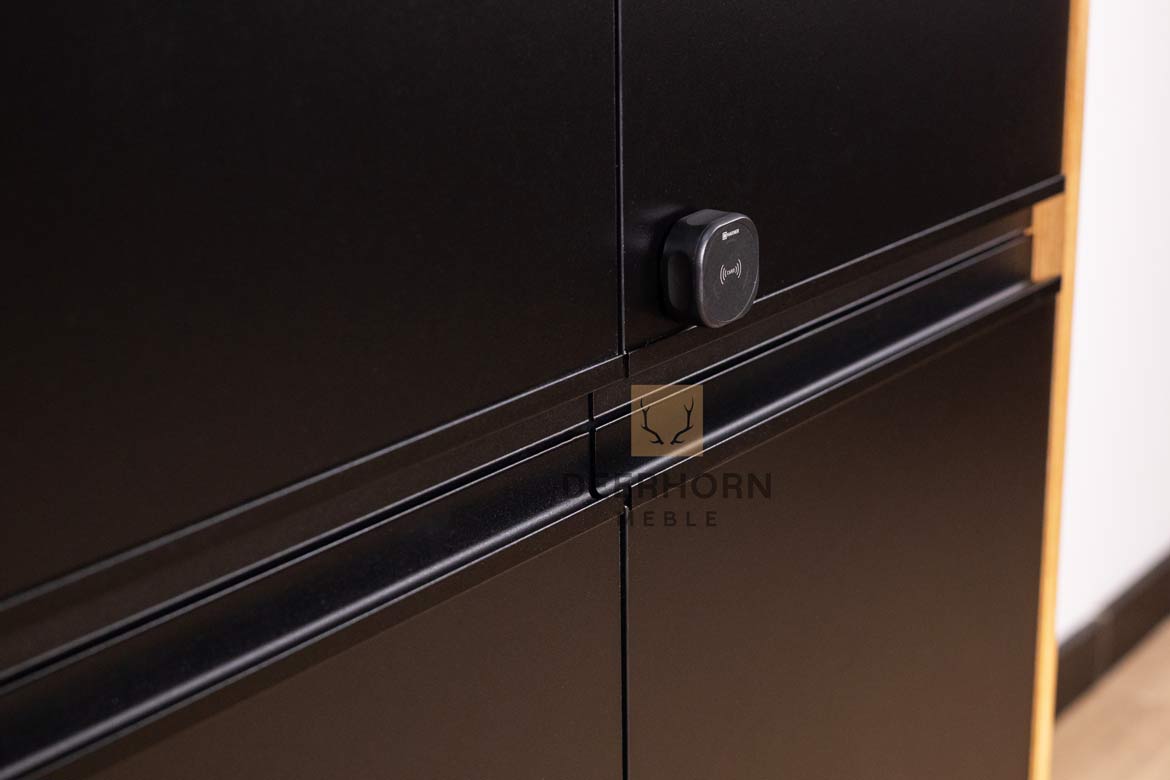 Armoire de bureau, armoire noire de la collection loft office plus