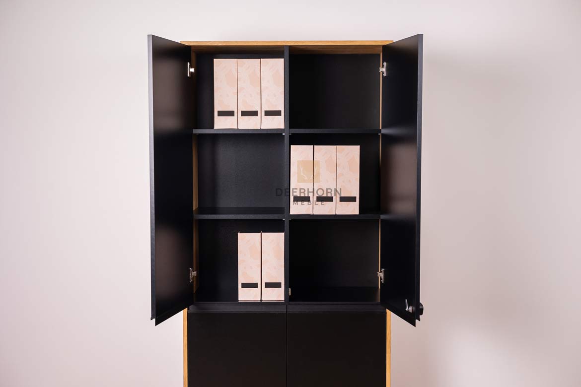 Armoire de bureau, armoire noire de la collection loft office plus