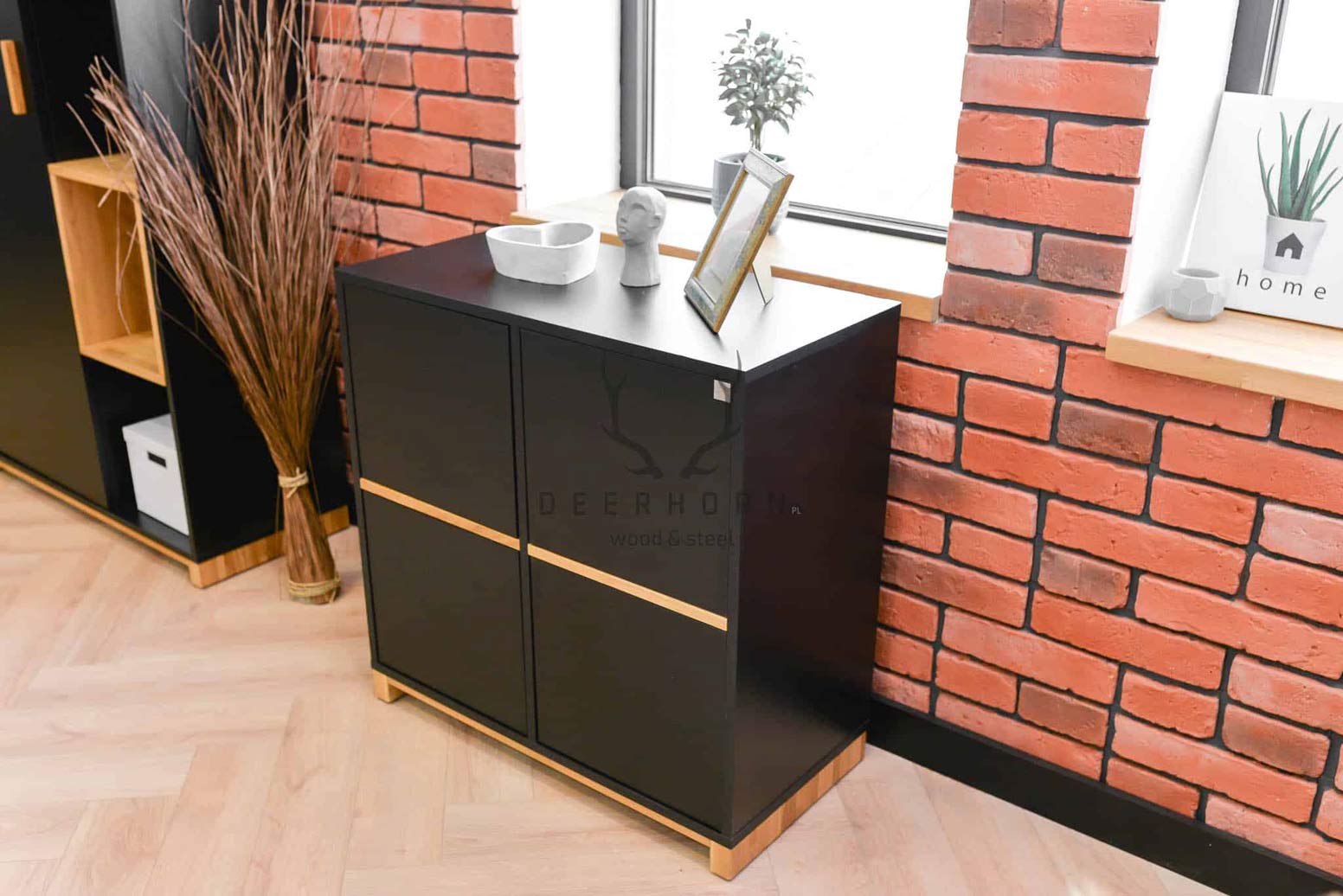 Classeur de bureau noir de la collection Modern Office commode