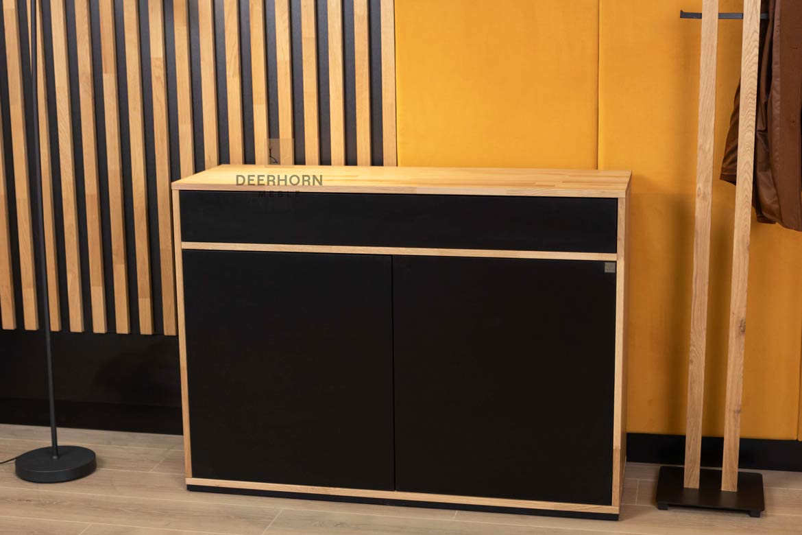 Bureau de loft noir commode étroite