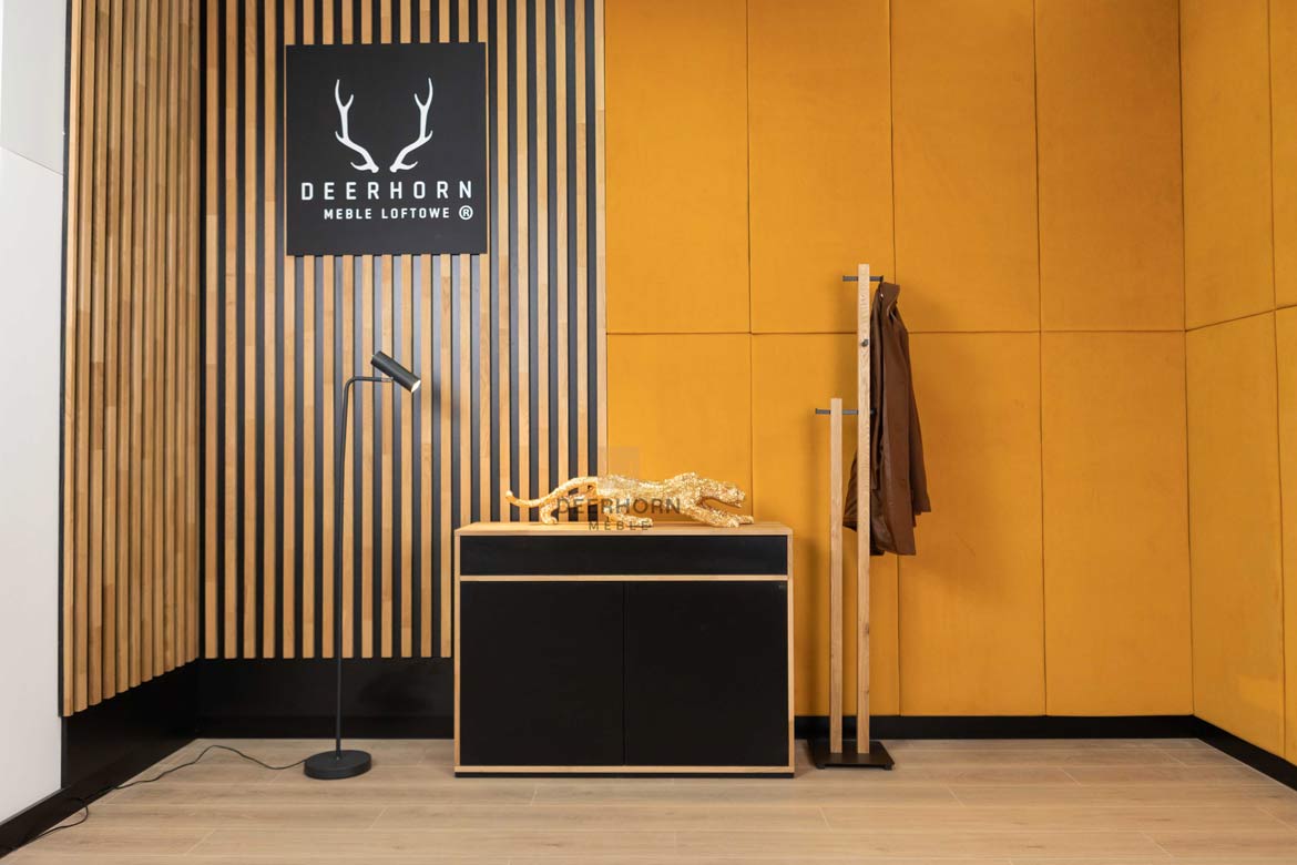 Bureau de loft noir commode étroite