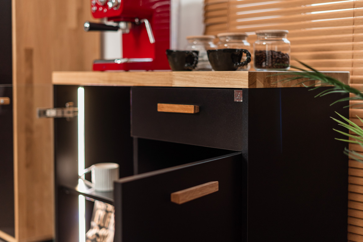 Meuble pour machine à café de bureau