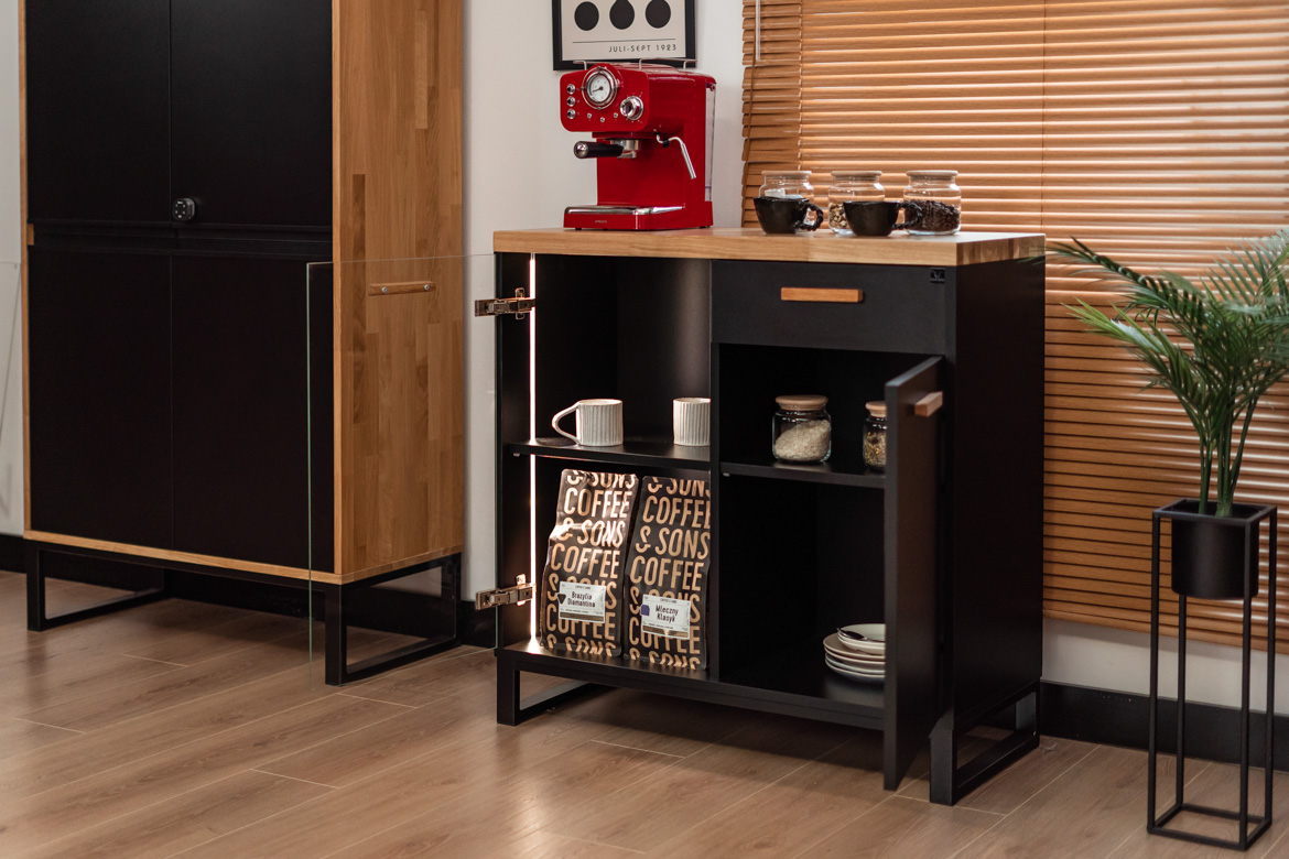 Meuble pour machine à café de bureau