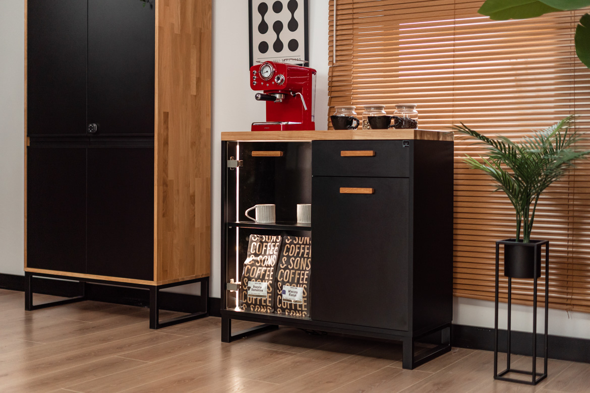 Meuble pour machine à café de bureau