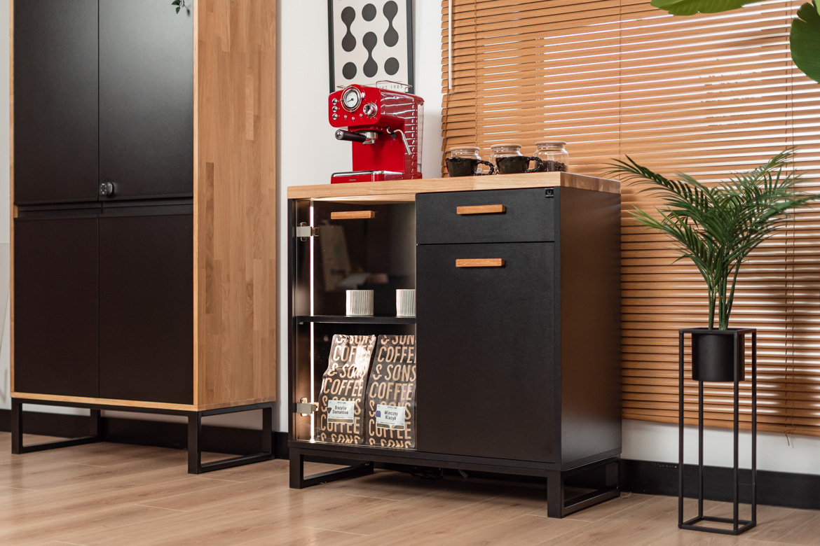 Meuble pour machine à café de bureau