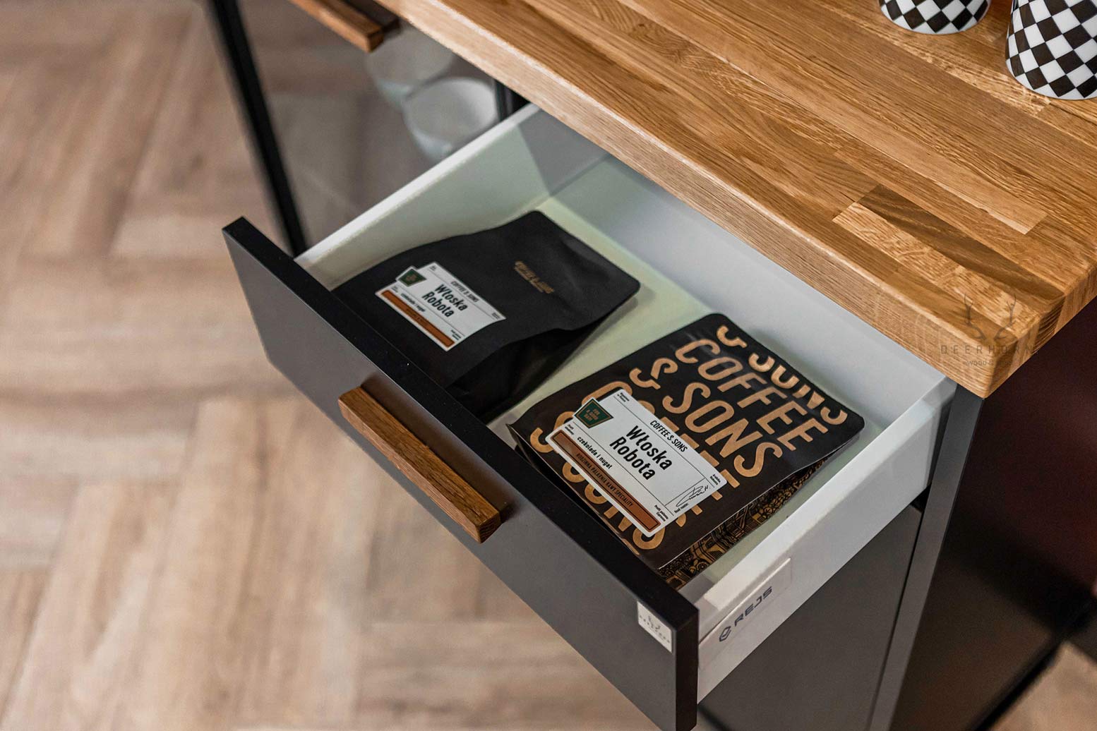 Meuble pour machine à café de bureau