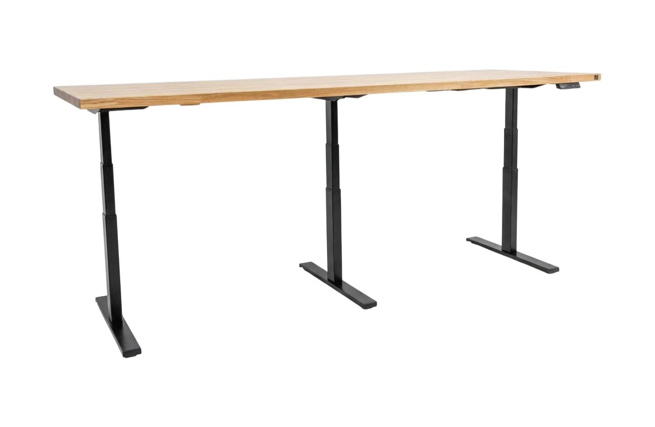 Table de conférence avec plateau en bois 250x100cm avec trous pour câbles