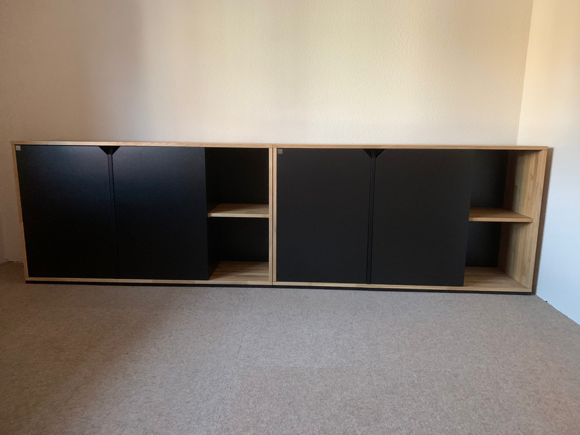 Commodes de bureau réalisées pour un client professionnel allemand