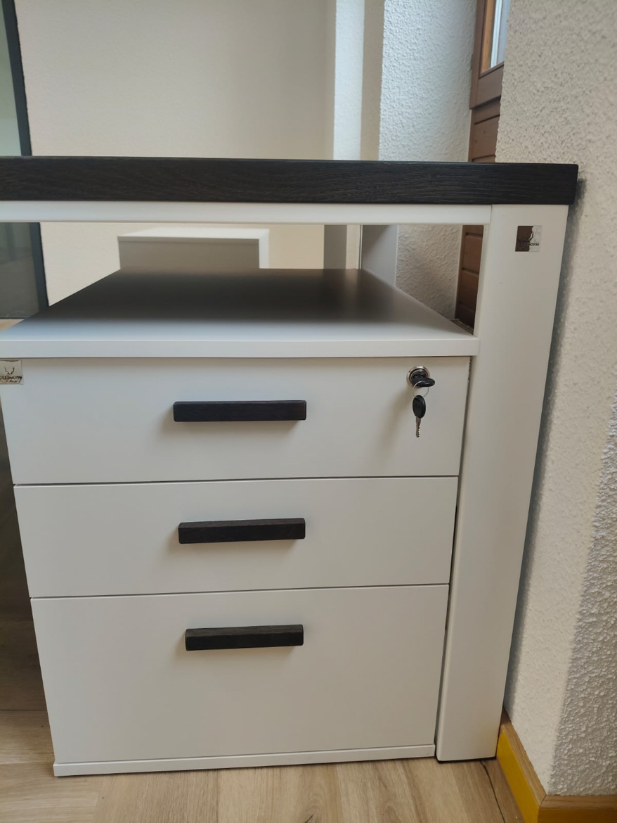 Bureaux en ébène avec caissons pour une agence immobilière à Bad Waldsee (Allemagne)
