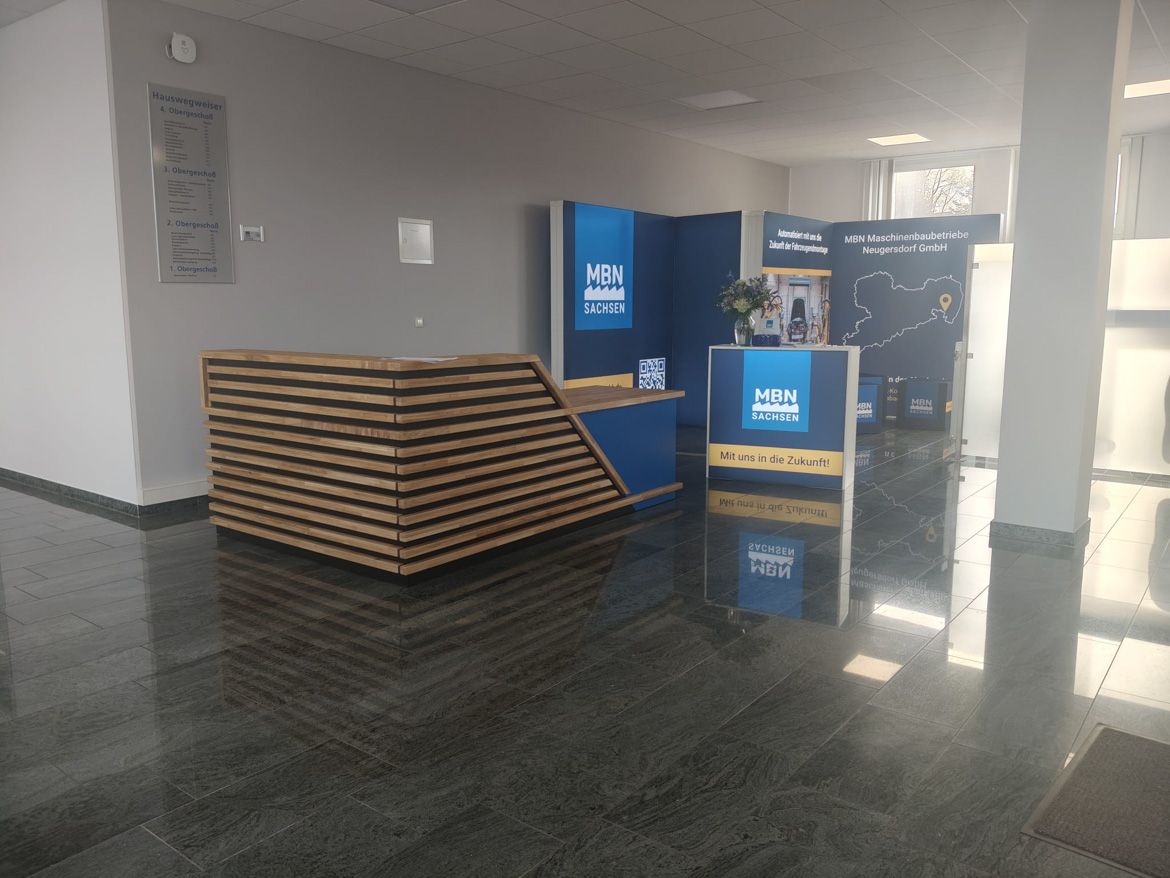 Réception bleue pour MBN Maschinenbaubetriebe Neugersdorf GmbH (Allemagne)